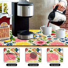 1pc Dish Drying Mat, Coffee Machine Mat, Lemon Grapefruit Cherry Floral Geometric Plaid Patchwork Polyester Fiber Absorbent Mat, Durable, Strong Water Absorption, Suitable For Dining Table, Cafe, Multi-Purpose Drainage Mat, Home Gift, Tabletop Decor - XYLSD-453 - View 10