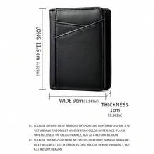 New PU Leather Men's Wallet & Card Holder, Multiple Card Slots, Compact & Minimalist Design, Suitable For Storing ID And Various Cards - Multicolor - View 11