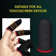 120PCS Red Mobile Game Controller Finger Sleeve, Set, Sweat Resistant And Breathable Touch Screen Finger Sleeve - Red - View 4