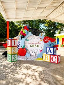 6pcs Colorful Cartoon ABC Letter And Number Balloon Box, Letter Decoration Box, Back To School, Preschool Graduation, Birthday, School Party, Popular Holiday Decoration Photo Props - Back-to-school Balloon Box Set - View 6