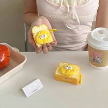 1pc Cheese Toast Bread Suitable For AirPodspro3 Apple Bluetooth Headphone Case 2/4 Generation Cartoon Protective Cover Cute - Multicolor - View 2