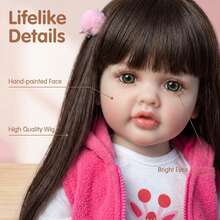 NPK 22 Inch Reborn Baby Girl Full Body Vinyl Doll Betty Waterproof Bath Toy Christmas Gift - As Shown - View 3