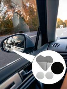 Car Frameless Blind Spot Mirror, 360 Degree Wide Angle Convex Mirror, Portable Blind Spot Rear View Parking Mirror, Adjustable Angle, Detachable Rear View Mirror, Easy To Install, Improve Driving Safety, Essential Gift For Every Driver - A - View 6