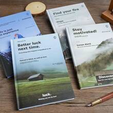 Creative Chinese Style Hardcover A5 Notebook, Distant Mountain Landscape Design, Suitable For School, Office And Study Supplies, Can Be Used As High-Quality Gift, Graduation Exchange Gift, Back To School Gift School Supplies - Rectangle - View 3