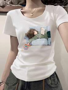 Women T-Shirts - White - View 2