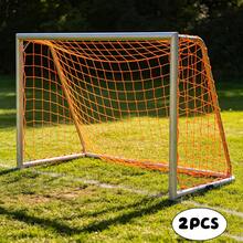 2 buah Jaring Sepak Bola, Tanpa Gawang, Ukuran Standar 5 Lawan 5, Warna Oranye Unik, Bahan PE Berkualitas Tinggi, Tahan Lama dan Kokoh, Cocok untuk Latihan Sepak Bola, Dapat Digunakan Sebagai Hadiah Liburan - Jeruk - View 3