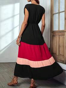 Vestido de Mujer con Bloques de Color - Azul - Ver 7