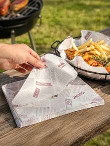 150/100/10 Sheets Wrapping Paper, Baking Paper, Oil-Absorbing Paper, BBQ Mat Paper, Table Napkins, Decorative Paper, Dining Paper, Suitable For Restaurant/Home/Wedding/Party/Holiday Gathering/Outdoor/Back To School Season - Multicolor - View 3
