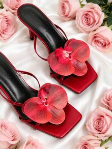 2pcs Detachable DIY Shoe Accessories Shoe Decorations White Light Purple Light Pink Pink Green Gold Iris Flower Shaped Fashionable Elegant Shoe Accessories Box Packaging Accessories Phone Accessories Black White Red High Heels Sandals Shoes Women's Shoes Decorations Bridal Shoes Wedding Shoes Date Shoes Travel Vacation Shoes Banquet Shoes Decorations (Shoes Not Included) - Red - View 5