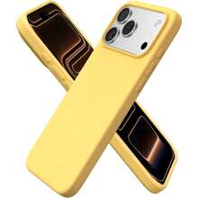 液態矽膠 3 層全覆蓋軟橡膠手機殼，適用於 iPhone 17 Pro 17 Pro Max 17，清新夏季配色，防震保護殼配耐刮微纖維內襯，相容於 13 11 16 Pro Max 15 14 Plus 12 Mini XS Max 7 8 Plus - 鵝黃色 - 查看 8