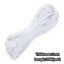 25M/Pack 1mm Braided Elastic Cord Beading Threads Stretch String Fabric Crafting Cords For Jewelry Making - Elastic Rope - View 14