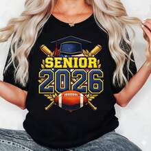 Senior 06 , 3D Puff Graduation Shirt Design, Varsitpor Class of 06, Football Baseball Grad , 300 DPI D Sublimation Download - Negro - Ver 1