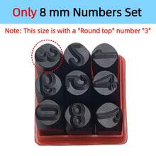 9/27 PCS Number & Letter Stamp Set | Metal Punch Tools For Leather, Wood & Soft Metals – DIY Embossing & Imprinting Kit With Carrying Case - Only 8mm Numbers Set - View 2