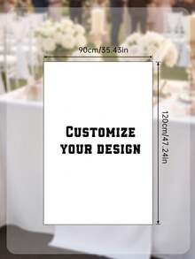 1pc Customized Table Runner, Customizable Design Tablecloth, Suitable For Weddings, Business Events And Parties, Customizable Birthday, Baby Shower And Holiday Event Designs - Multicolor - View 8