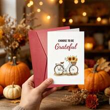 1pc Greeting Card With Envelope, Thanksgiving Card, English Turkey Funny Blessing Message, Thank You Card, Send To Family, Friends, Colleagues, Etc - Sets - View 8