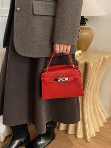 Women's Mini Fashion Versatile Color-Block Casual Handbag - Red - View 5