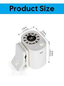360° Adjustable Car Cooling Fan With 100 Speed Levels, USB Rechargeable Clip-On Mini Fan With Lithium Battery, Portable Car Air Vent/Desktop Fan For Driving Travel Camping Office, Car Accessories Gift For Men Women, Summer Essential, 1400mAh - Fan - View 3