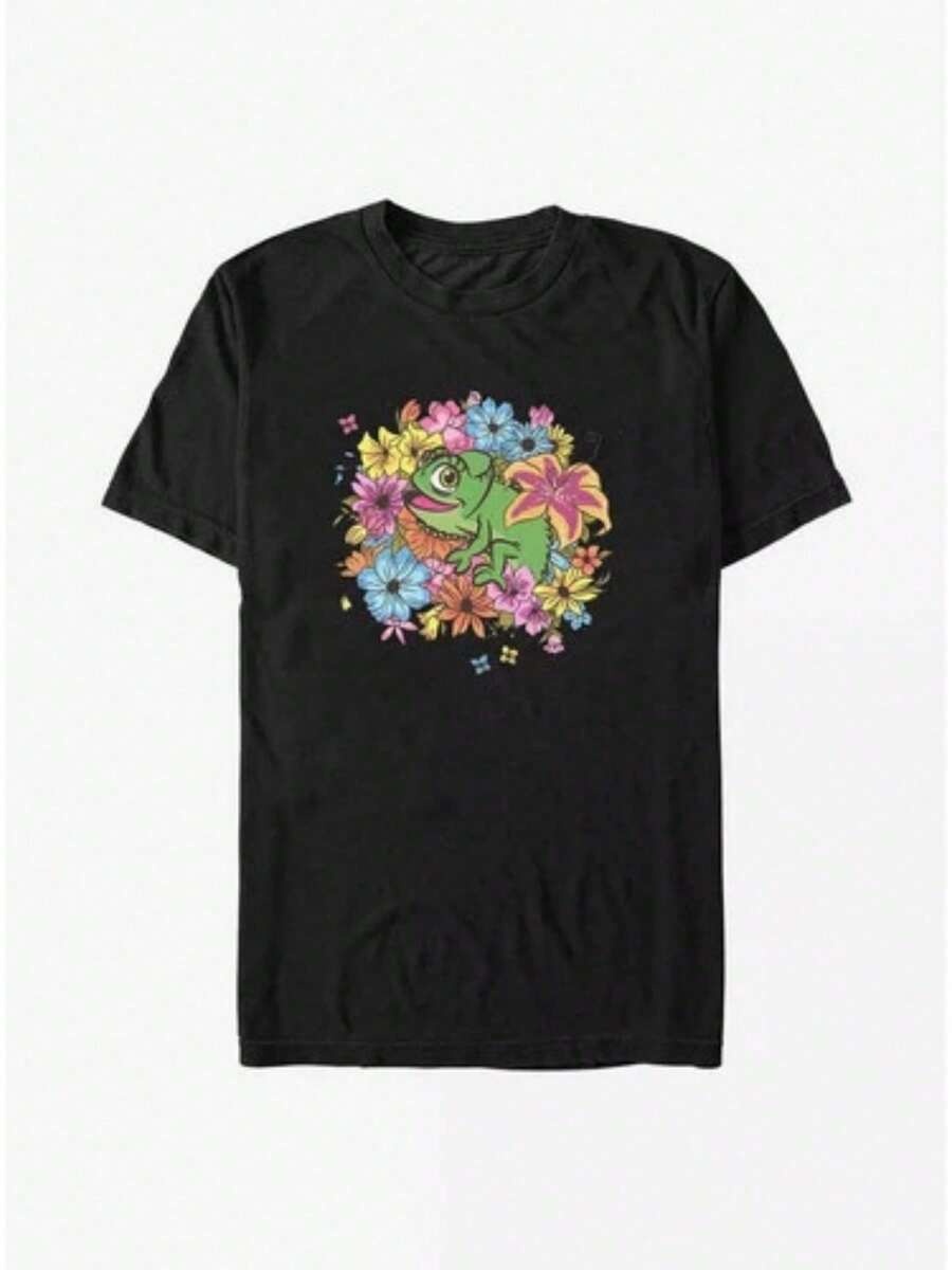 Versatile And Universally Flattering, This Pascal Woven Floral Tee, Available In Sizes S To 5XL, Makes A Great Gift And Looks Great When Worn! !, Loose Fit Retro T-Shirt - 後退 - 查看 1