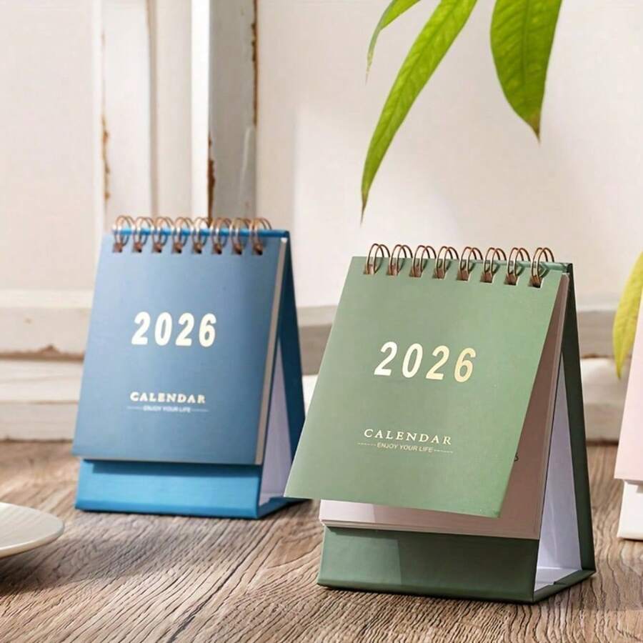 1pc 2026 Mini Calendar Planner, Suitable For Home And Office Use - Includes Monthly And Weekly Planner Pages, Date Pages, Thick Paper, Hardcover, Academic Year/Annual View