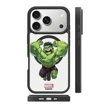 Miniso 漫威復仇者聯盟鋼鐵人美國隊長黑豹magsafe磁吸充電適用於iphone17promax/16pro/15/16plus/14/13/17air/17pro/15promax/12pro驚奇隊長綠巨人個性男生保護套相容apple - 黑色 - 查看 3