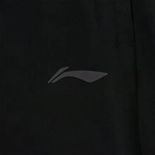 LI‑NING 男款直筒針織運動長褲，快乾涼感冰感舒適健身長褲 AKYW043 - 黑色 - 查看 8