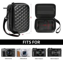 ALKOO Camera Bag Compatible With PowerShot SX740 SX720 G7X Mark II G7X Mark III Digital Cameras, Padded Travel Storage Bag With Memory Card Pocket, Bag Only - Black - View 3