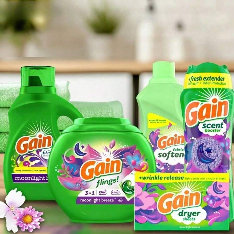 Exclusive Special : Cleaning Essentials Multi-Pack Moonlight Breeze Laundry Detergent, 6 Weeks Long-Lasting Fragrance, Powerful Clean & Odor Fighting, HE & Cold Water Compatible, Irresistible Scent Large Capacity Family Pack | Suitable For Any Room | Great For Gifting | Excellent Cleaning Essential - 46 液盎司 - 查看 1