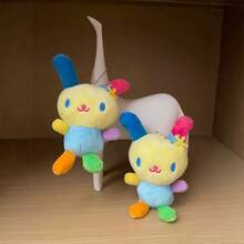SANRIO 1pc Flower Rabbit Plush Doll Backpack Charm Pendant Keychain - Multicolor - View 3