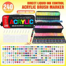 GuangNa Classic 24 Colors - 408 Colors Acrylic Paint Markers, Straight Liquid Soft Tip Markers, Multiple Mixing Color Sets, First Day Of School - Multicolor - View 22