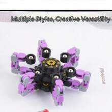3-In-1 Transformable Finger Spinner Fidget Toy, Mechanical Armor Gyro, Cool Tech Gadget Stress Relief Toy, Rotatable Launcher, Birthday Gift For Boys - Multicolor - View 18