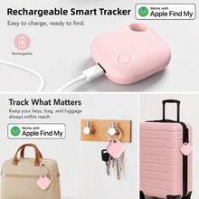 RSH 1 buah Tag Pelacak Pintar Bluetooth Isi Ulang, Bekerja dengan Apple Find My, Pencari Barang Anti-Hilang, Pelacak GPS Mini Pengisian USB-C untuk Kunci, Tas, Dompet, Koper, Kompatibel dengan iPhone atau iPad - Hitam - View 5
