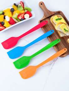 1pc/2pcs Macaron Color Silicone Spatula, High Heat Resistant One-Piece Seamless Scraper, For Baking And Easy To Clean - Multicolor - View 7