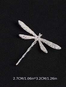 2pcs "Simple Dragonfly-Themed Pin Buckle, Exquisite 3D Dragonfly Pin Buckle, A Small Decorative Accessory, Suitable For Clothing And Bags, Suitable For All-Season Commuting, Travel Souvenir Gift, Fashionable Accessory, Elegant, Luxury Accessory " - Multicolor - View 3