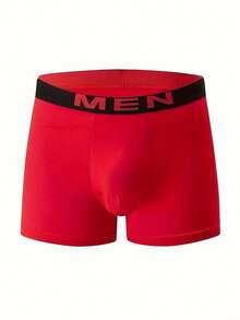 Men's Soft Stretch Underwear With 'MEN' Waistband - Breathable Polyester Blend, Medium Elasticity Comfortable, Machine Washable, Multi-Color Casual Sports Underwear, Daily Comfortable, Fashionable Underwear, Comfortable Fit,A Best Halloween And Christmas Gift For Him - Mixed Colors - View 3