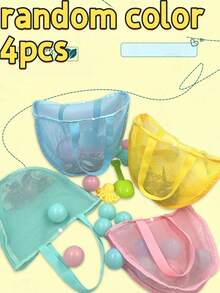 Bolsa de playa de gran capacidad, bolsa de malla a prueba de arena para playa/piscina/viaje, diseño de múltiples bolsillos, esencial para vacaciones familiares - Universidad A - Ver 12