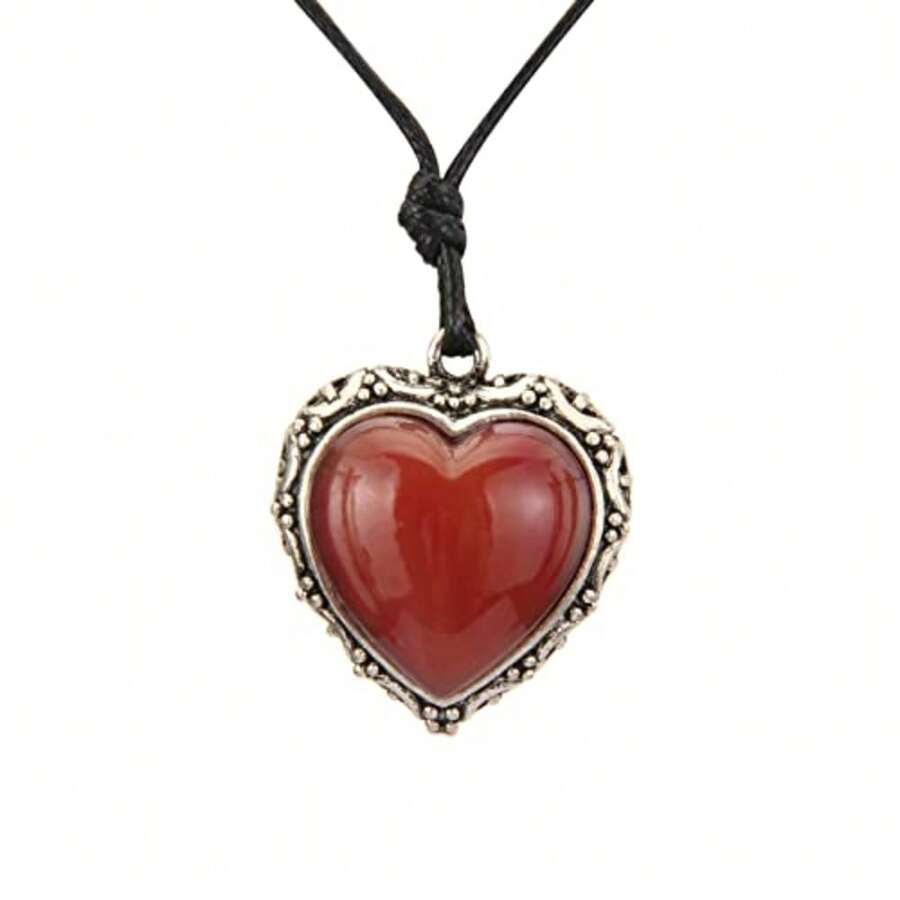 S Design, Sweater Chain, Handmade Jewelry - Classic Heart Necklace - View 1