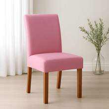 Chair Cover Kit With 6 Units For Dining Room Kitchen Pantry Gel Mesh Super Offer - Rusty Rose - View 2