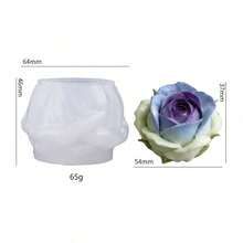 3D逼真花朵矽膠模具，裱花模具DIY花朵香氛蠟燭環氧樹脂模具 - 花朵 - 查看 2