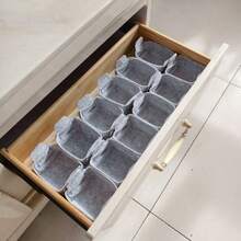 New Self-Folding Storage Box - Drawer Built-In Divider Desktop Organizer Storage Box, Soft Wear-Resistant Felt Multi-Functional Jewelry Box - Can Store Jewelry, Socks, Ties, Multi-Layer Isolation, Large Capacity - Multicolor - View 1