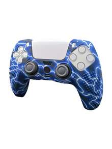Compatible With PlayStation 5, 1pc Controller Protective Case + 8pcs Thumb Grip Caps + 1pc Storage Bag Set, Anti-Drop Anti-Slip Anti-Scratch Anti-Sweat Enhanced Gaming Operation Feel And Experience, Convenient For Carrying And Storing Accessories - Protective Case + Joystick Cap + Storage Bag Set - View 6