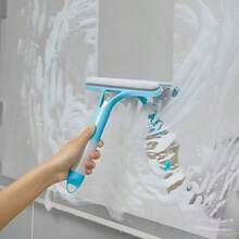 1pc 3-In-1 Multifunctional Window Squeegee, Integrated Brush, Scrubber And Squeegee Tool, 3 Colors Available, Suitable For Bathroom Glass, Mirror, Tile, Lightweight Home Cleaning Accessory - Glass Scraper - View 7