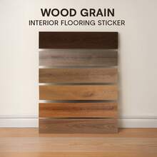 1 Pack 2pcs Wood Grain Self-Adhesive PVC Flooring, Formaldehyde-Free, Self-Laid Plastic Flooring For Concrete Floor, Living Room And Bedroom - DW5052 - View 3