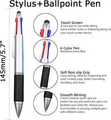 MiSiBao Stylus Pen For Touch Screen 4 Color In One Multi-Colored Ballpoint Pens Black Medium Point For IPad (1.0mm), 8-Pack - 8 針觸控筆 - 查看 3