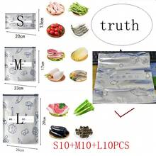 60pcs Antibacterial Aluminum Foil Reusable Food Storage Bags, Resealable Freezer Zipper Bags, Airtight Seal Bags - View 16