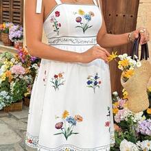 YYRR Lyckli Vestido de maternidad con estampado floral y hombros con lazo, para verano - Rosa Pálido - Ver 8