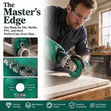 2pcs/4pcs Ultra-Thin Diamond Cutting Disc, Enables Smooth Separation And Grinding - 4 Inch X 1/25 Inch X 4/5 Inch Multi-Purpose Saw Blade, Suitable For Glass, Stone, Ceramic, Wood, Metal And Tile, Diamond Glass Cutting Disc, Abrasive, Saw Blade - 2PC Green - View 5