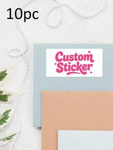 Pegatinas rectangulares personalizadas, Pedido, Logotipo, Etiquetas de envío, Negocios, Personalizado, Etiquetas, Fiesta/Cumpleaños, Regalo, Pegatinas del Día de la Independencia - Multicolor - Ver 10