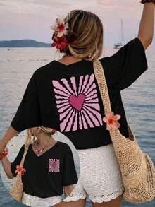 Plus Size T-Shirts - Black - View 1