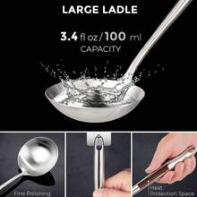 Professional 17" Wok Tool Set | High-Grade 304 Stainless Steel Spatula & Ladle | Heat-Resistant Heavy Duty Utensils For Commercial & Home Wok Cooking - 1 - View 4