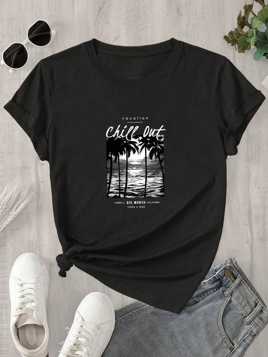 Halloween Graphic T-Shirt - Black - View 1